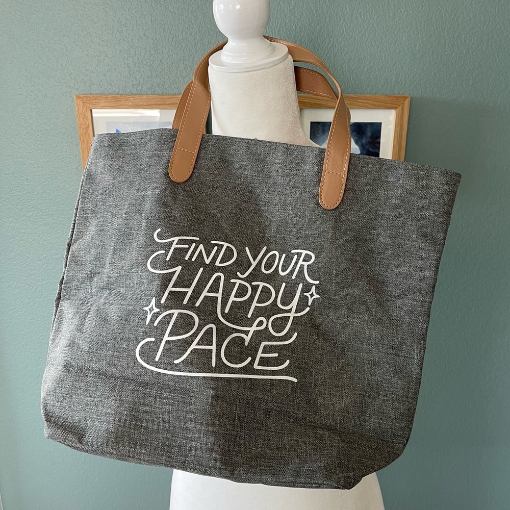Brooks Find Your Happy Pace tote bag